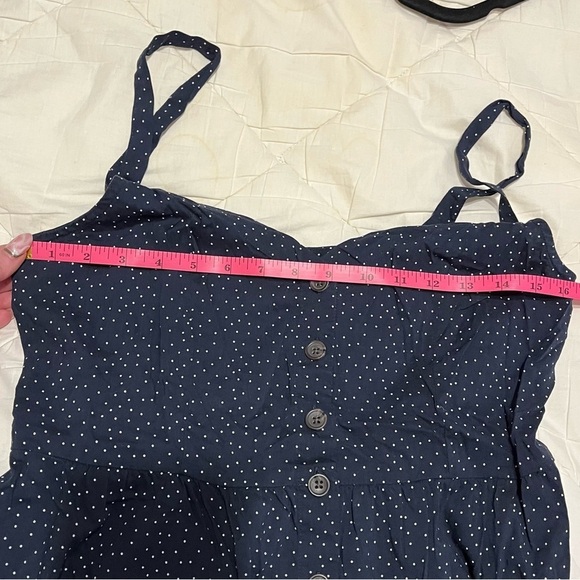 Banana Republic Baby Doll Button Dress Y2K Sleeveless Polka Dot Cottagecore - Picture 2 of 9